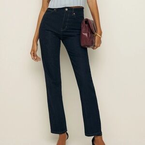 NWT Reformation Cynthia Jeans in Black. Rigid Fit.